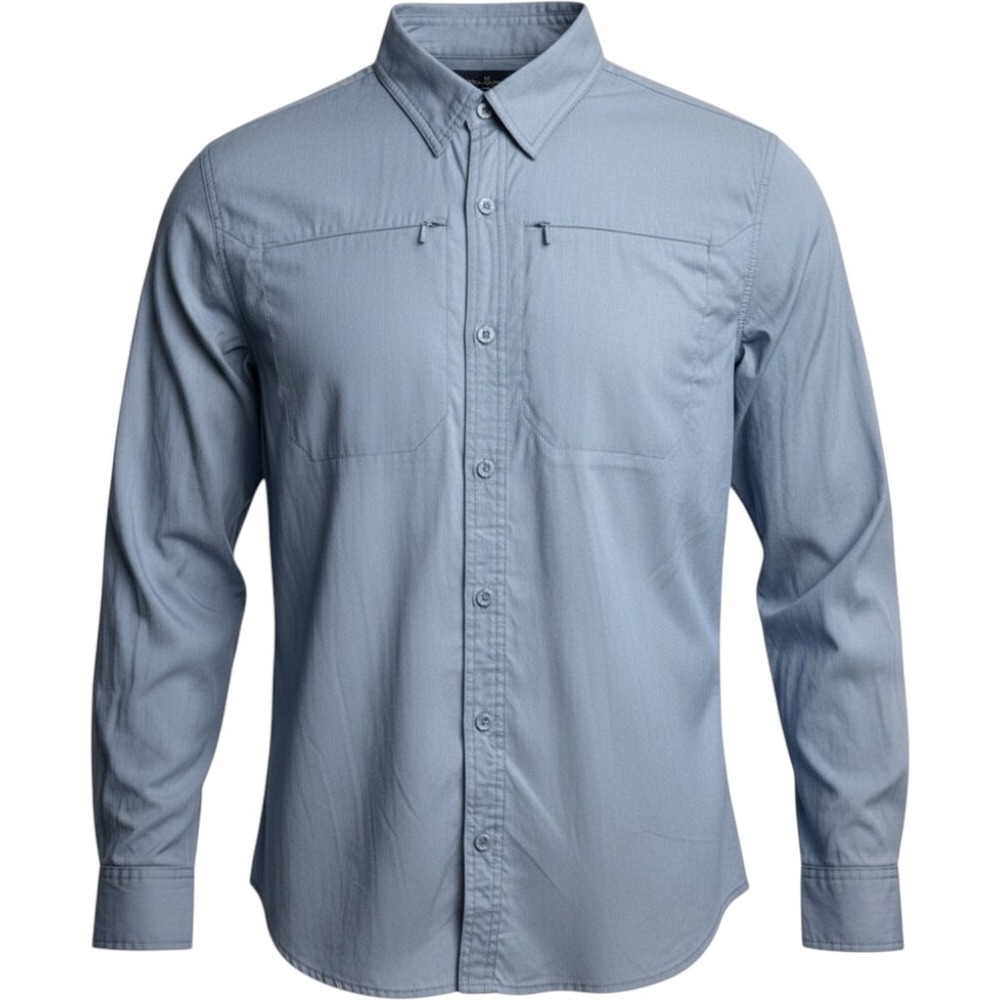 Real Legends Fishing Shirt‎ Long Sleeve ,Button Up Sleeve Two Zippered Pockets